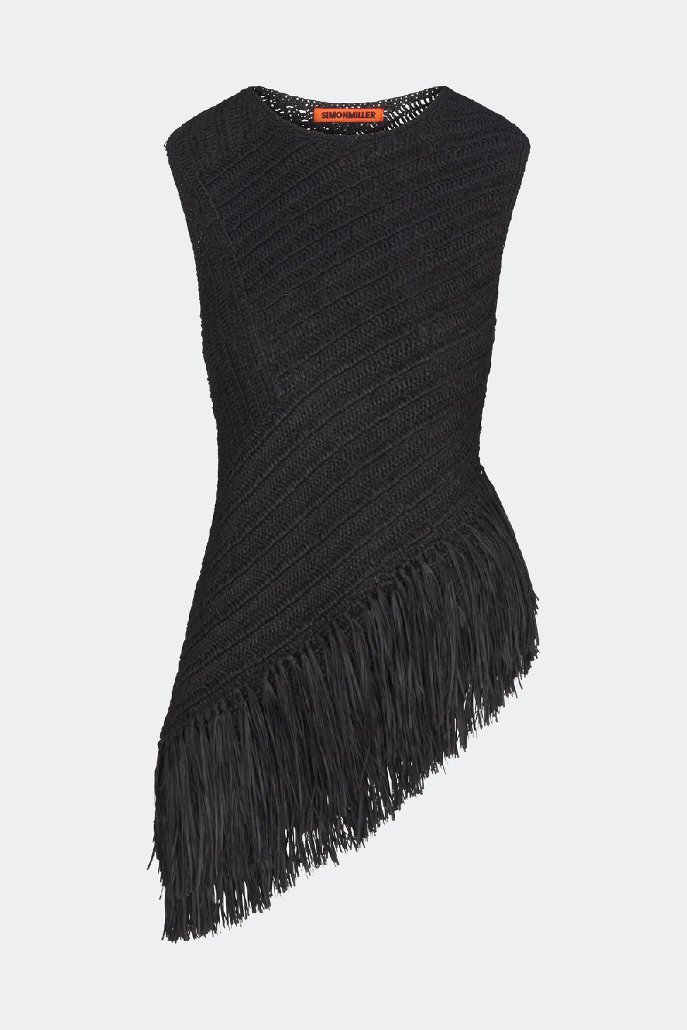 simon miller beja crochet top Black