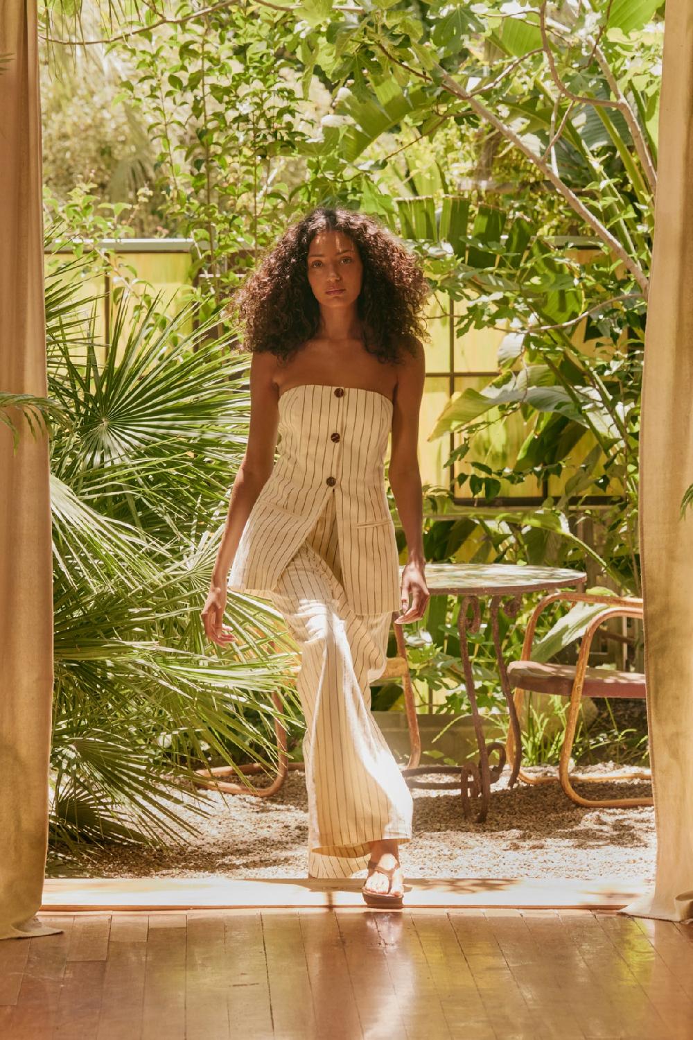 Simon Miller Bloo Linen Pant CREAM PINSTRIPE