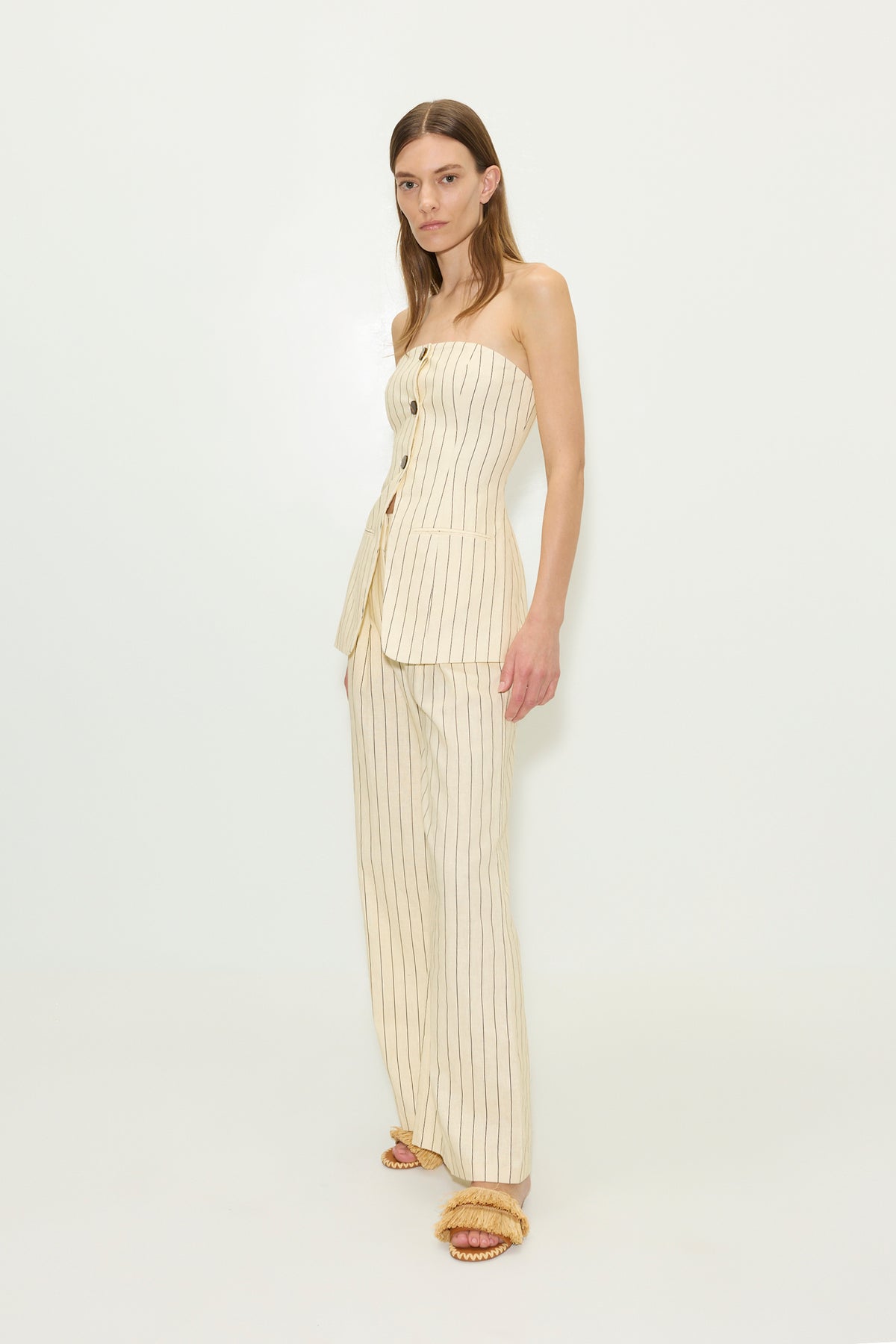 Simon Miller Bloo Linen Pant CREAM PINSTRIPE