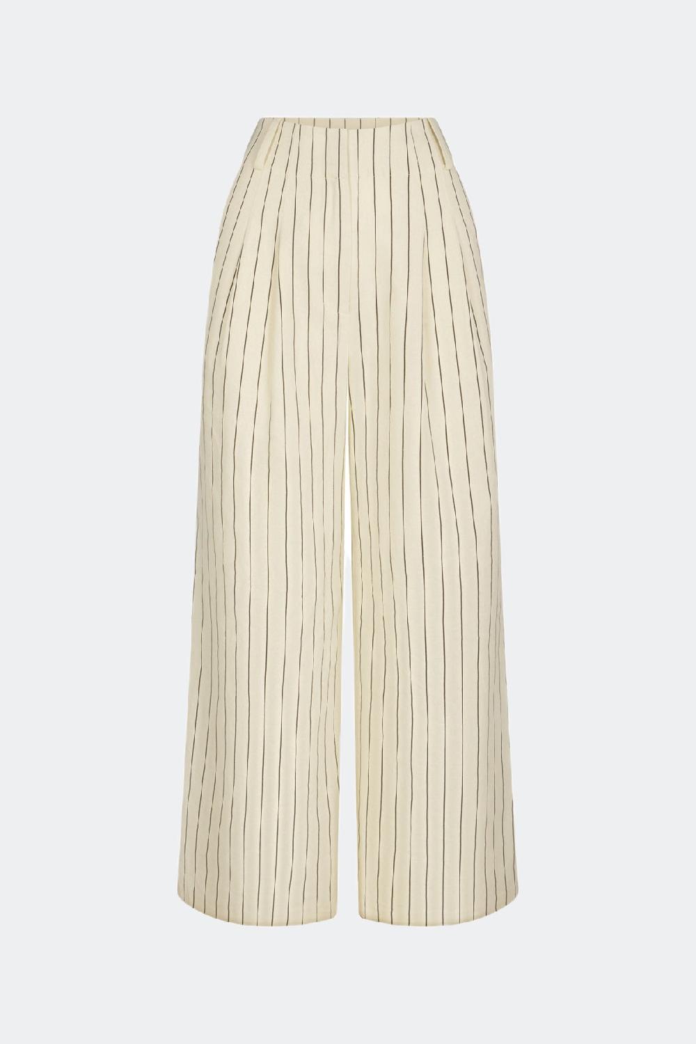 simon miller bloo linen pant CREAM PINSTRIPE