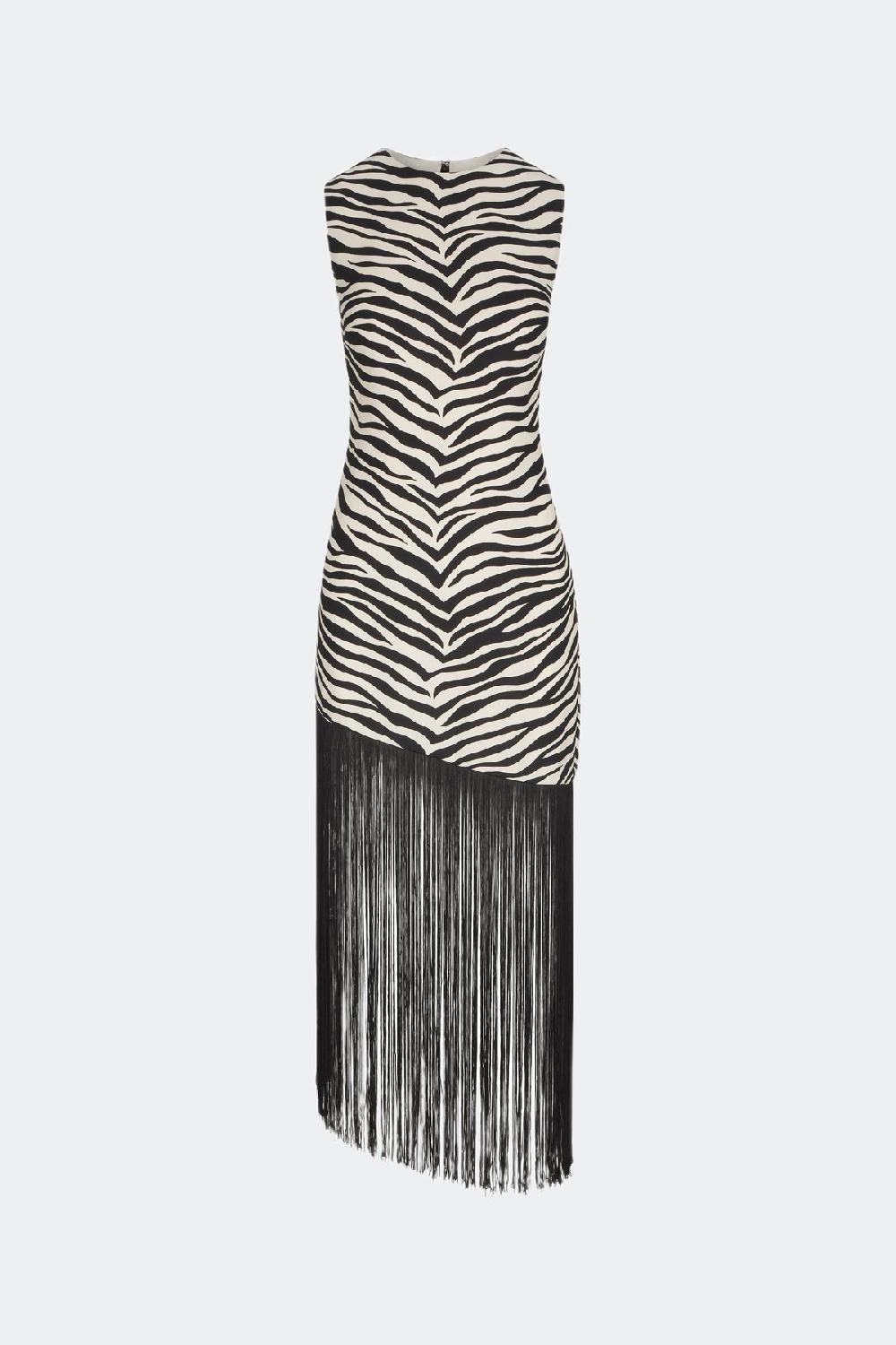 simon miller casablanca fringe dress Zebra Print