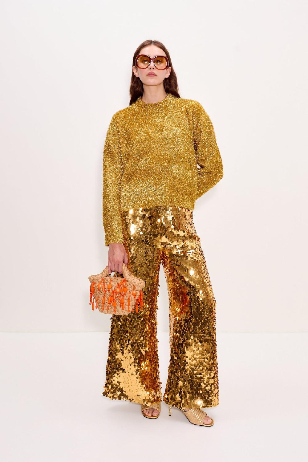 Simon Miller Cher Tinsel Sweater Star Gold