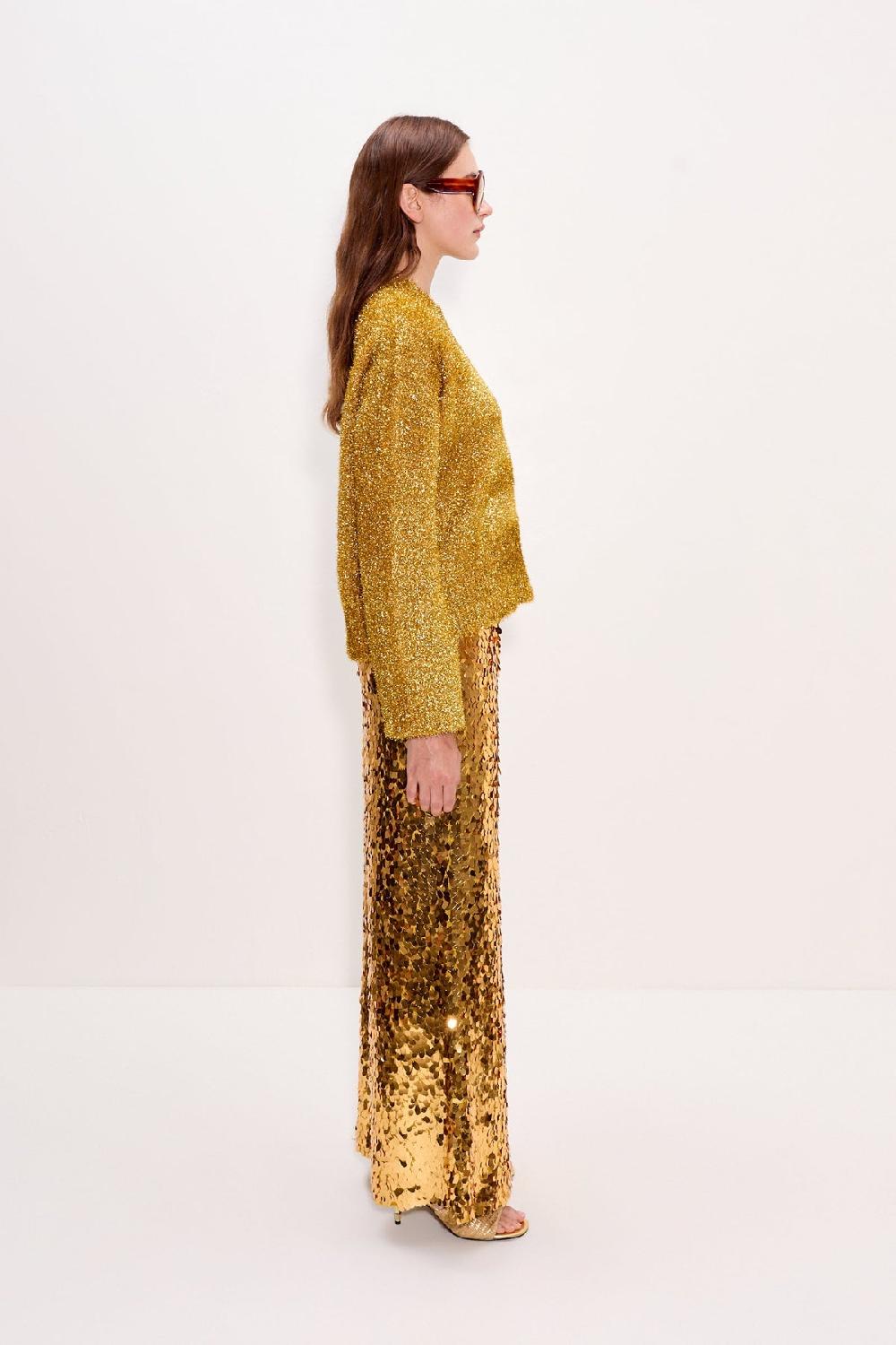 Simon Miller Cher Tinsel Sweater Star Gold