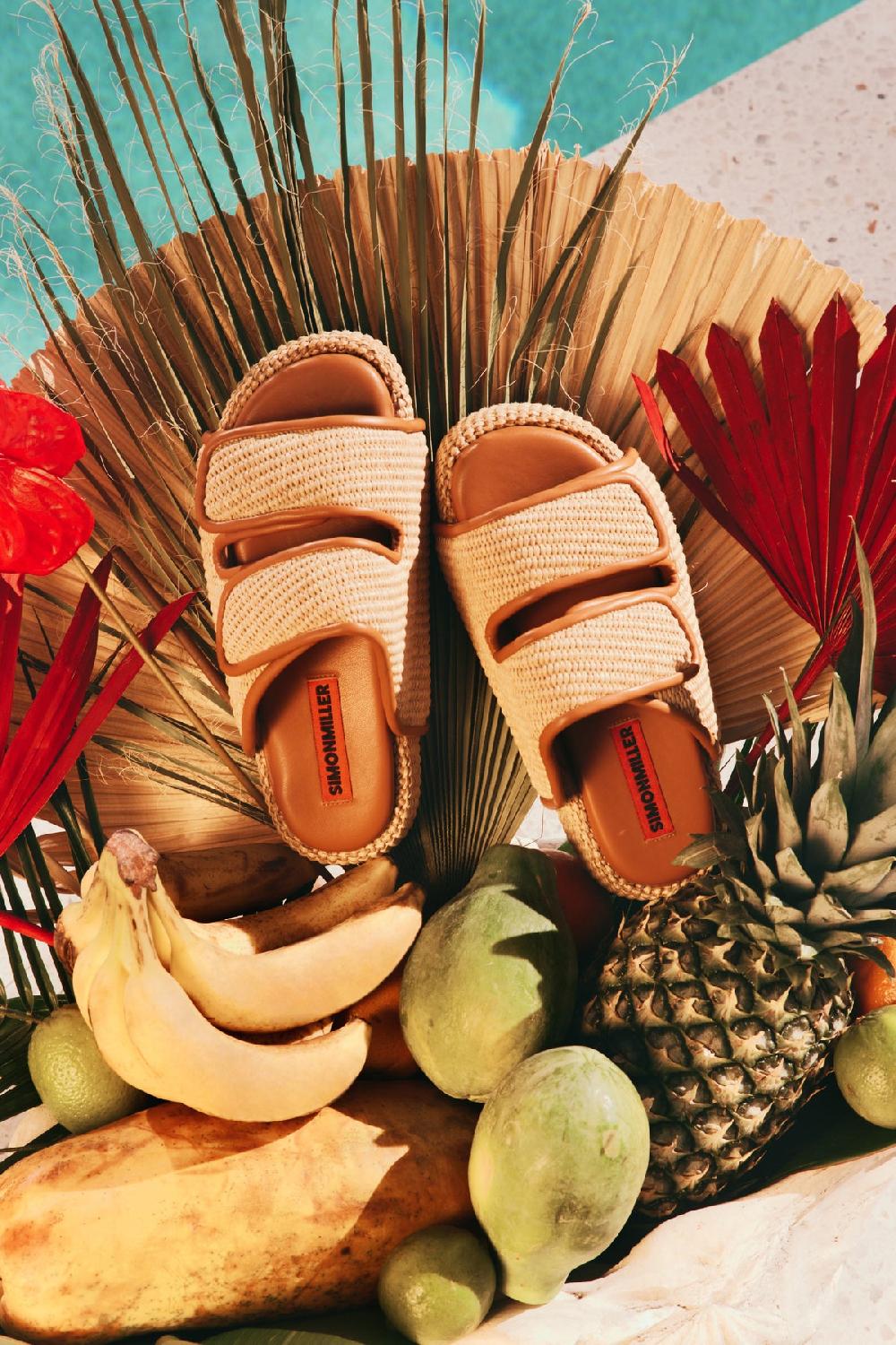 Simon Miller Cro Slide NATURAL RAFFIA