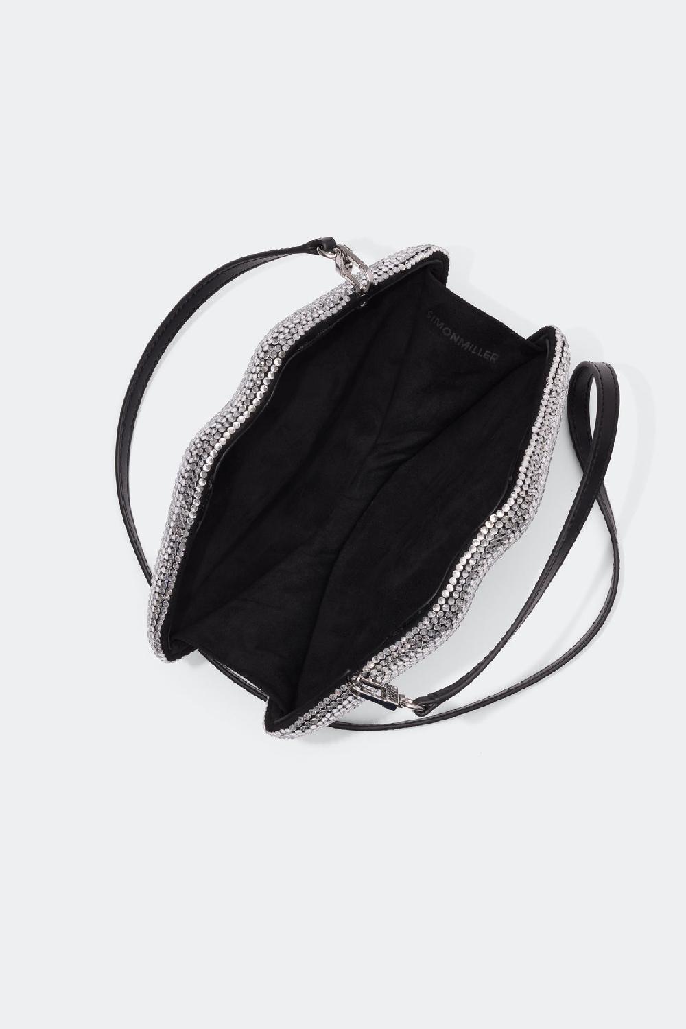 Simon Miller Crystal Lip Clutch BLACK/CLEAR