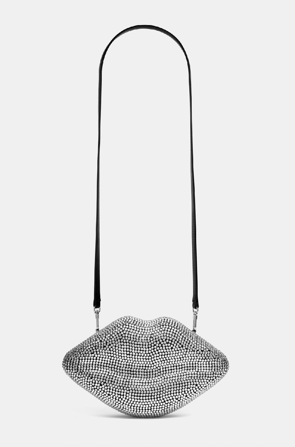 Simon Miller Crystal Lip Clutch BLACK/CLEAR