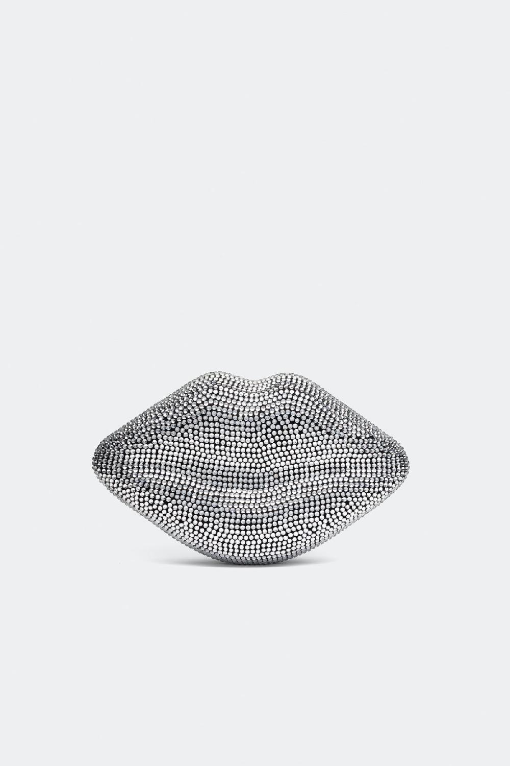 simon miller crystal lip clutch BLACK/CLEAR