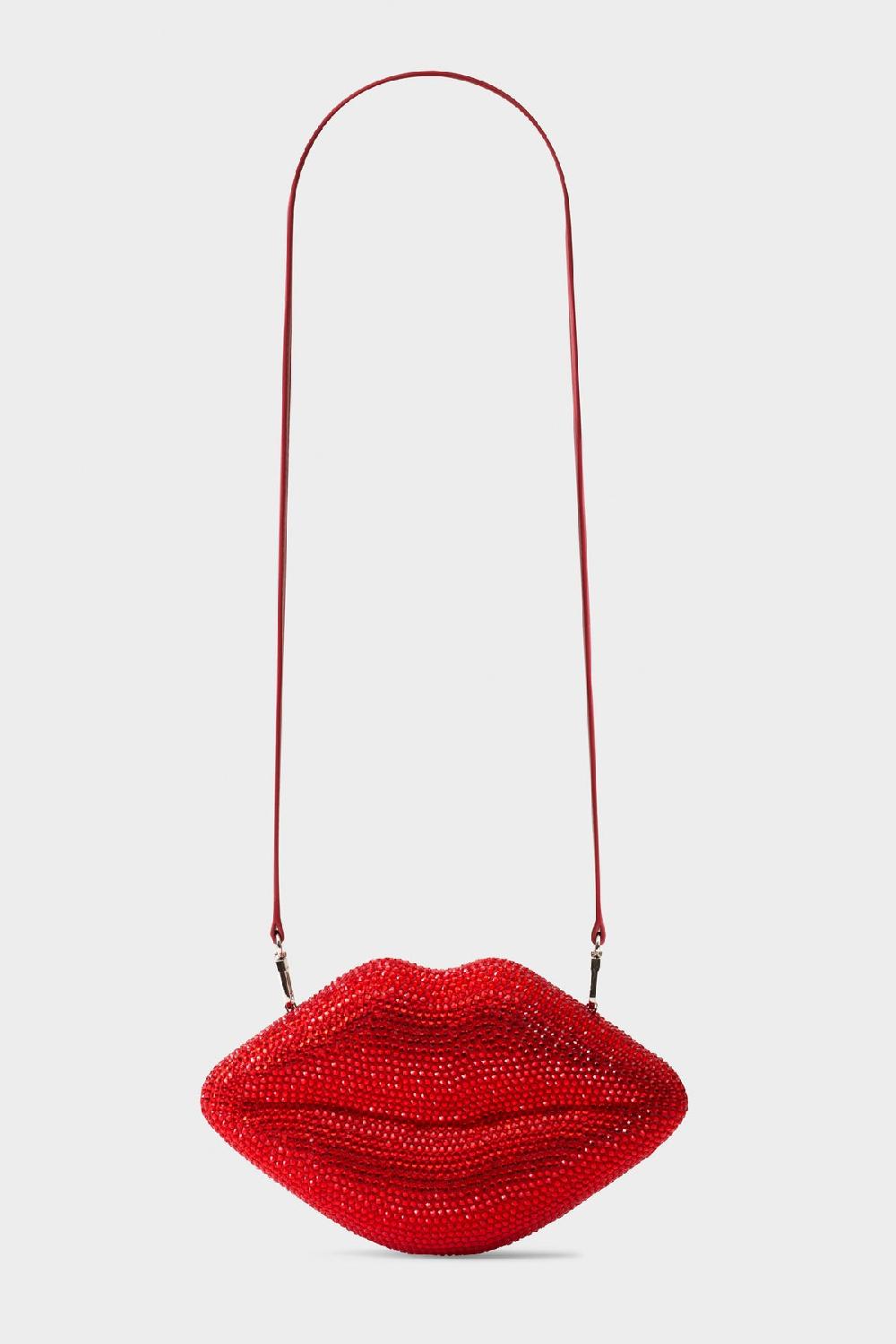 Simon Miller Crystal Lip Clutch LUCKY RED