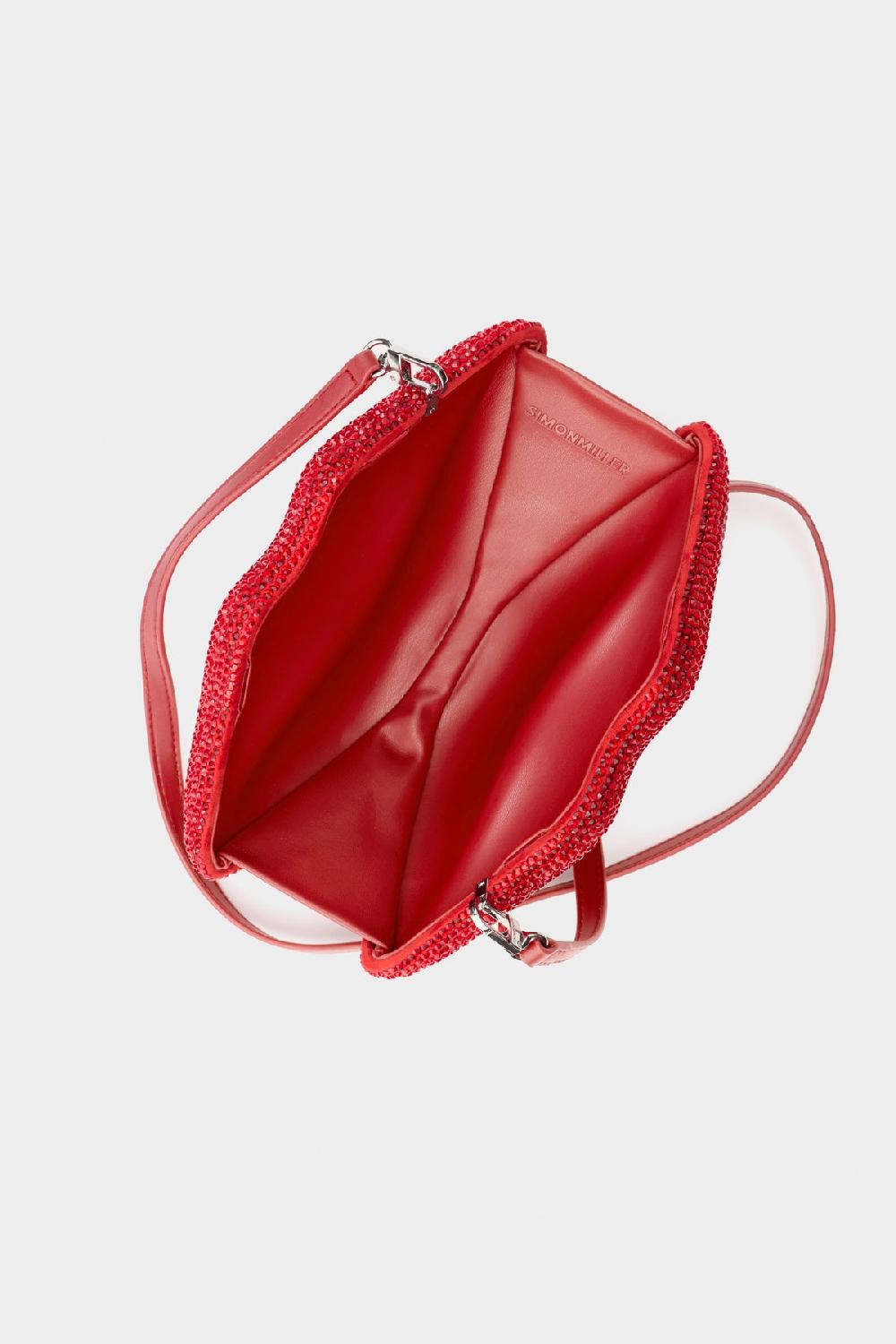 Simon Miller Crystal Lip Clutch LUCKY RED