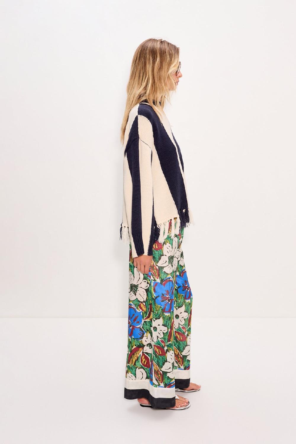 Simon Miller Faye Tassel Sweater Navy/Cream