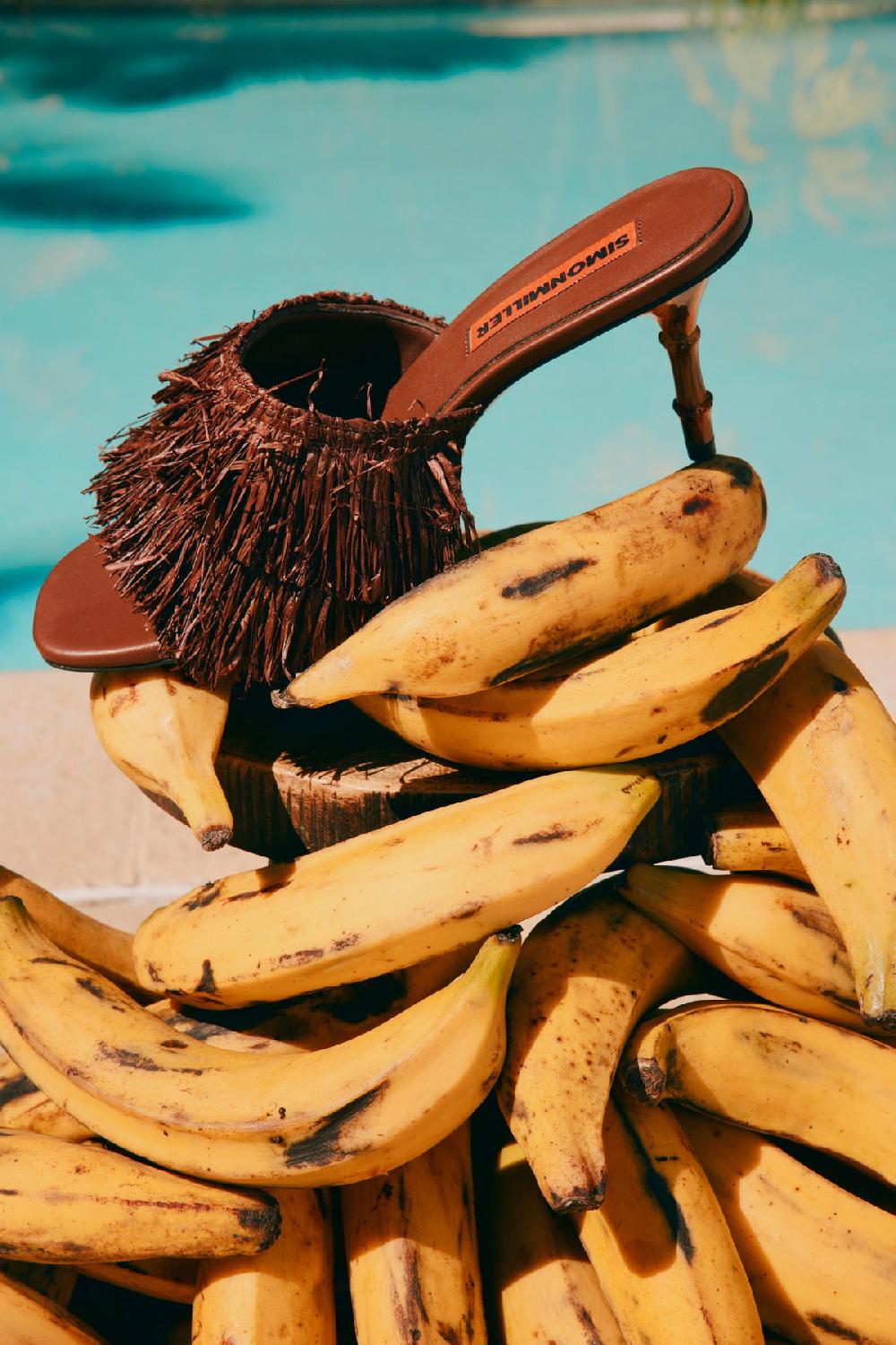 Simon Miller Fringe Playa Bamboo Heel CHOCOLATE