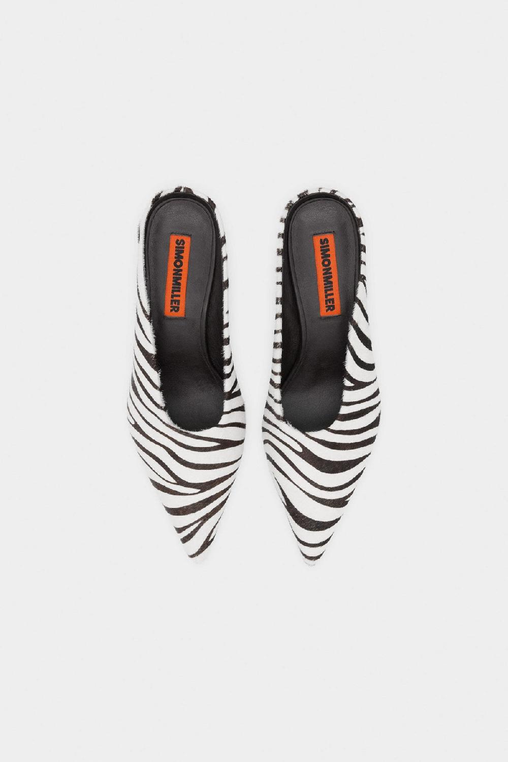 Simon Miller Haircalf Pointed Gala Mule ZEBRA