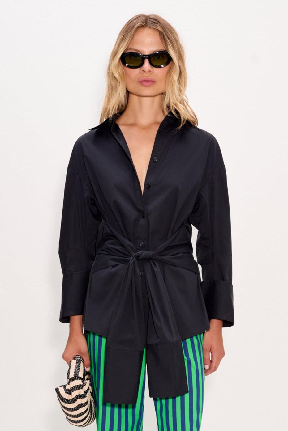 Simon Miller Inna Poplin Top BLACK