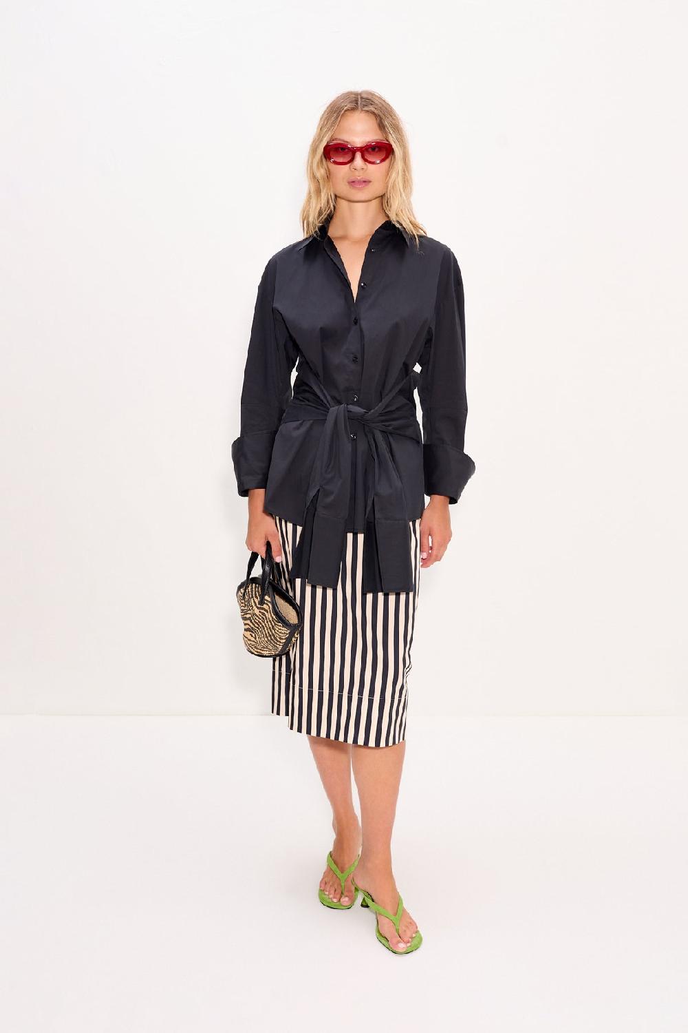 Simon Miller Inna Poplin Top BLACK