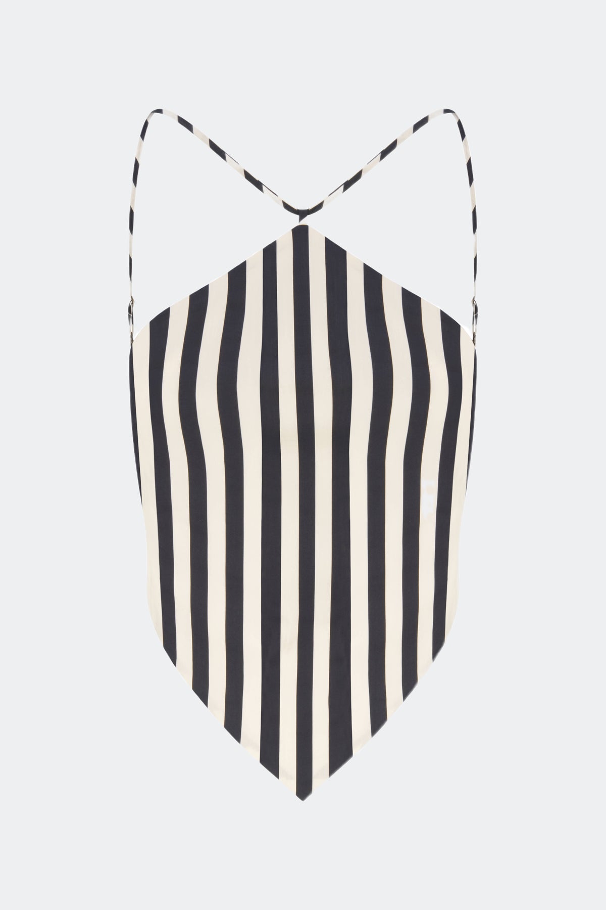 simon miller kit poplin tie top BLACK/WHITE STRIPE