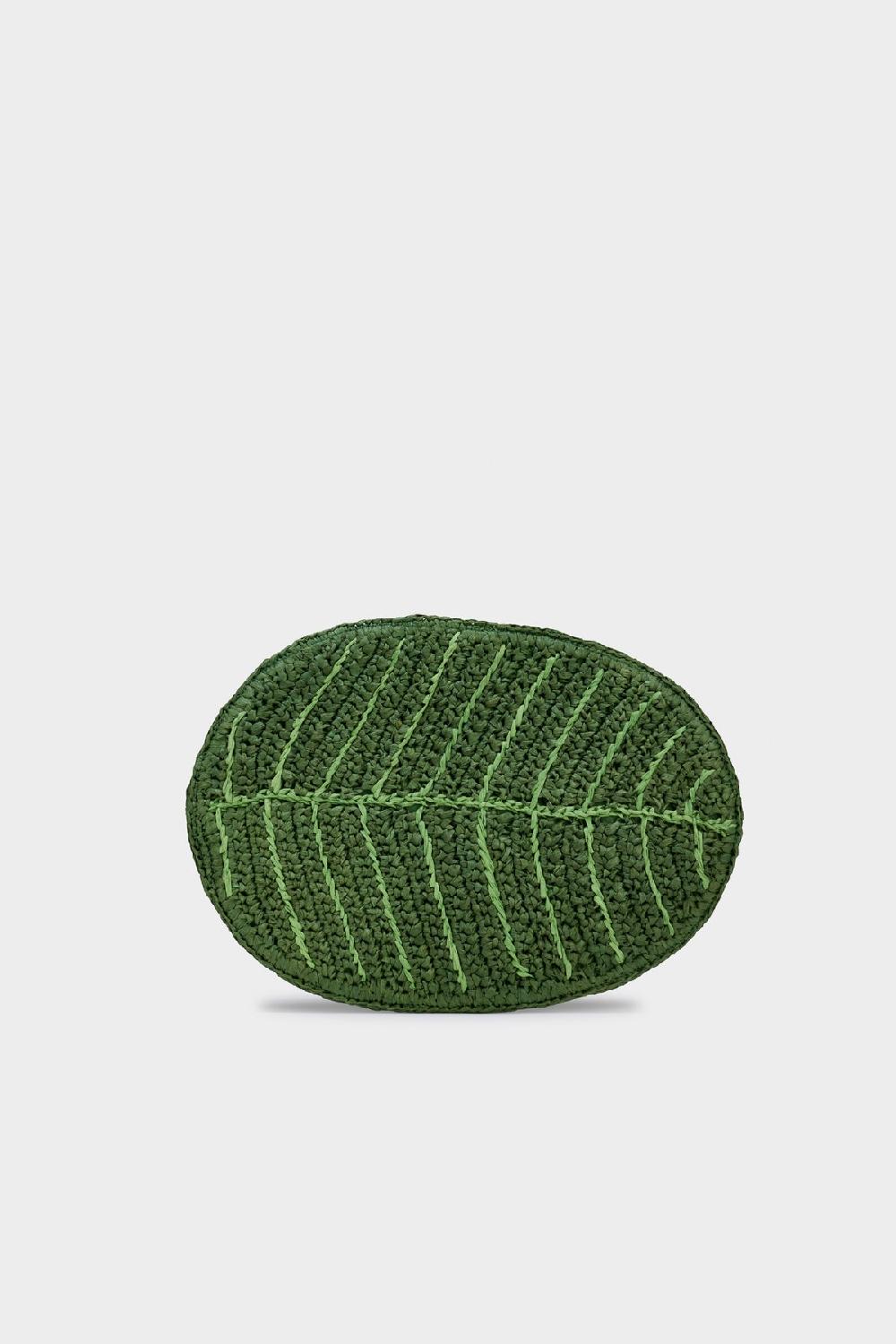 simon miller leaf clutch GRASS GREEN