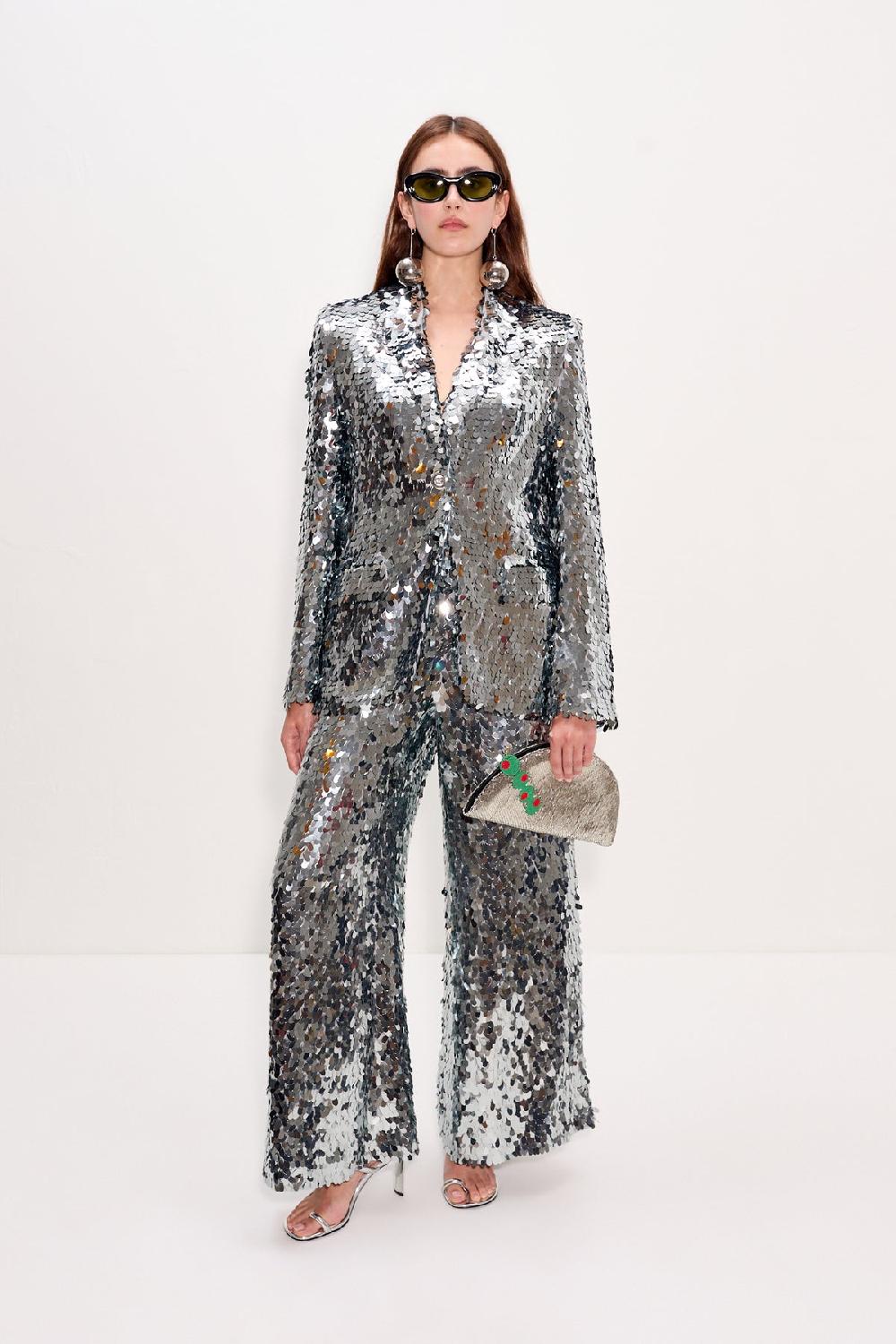Simon Miller Leon Sequin Blazer SATELLITE SILVER
