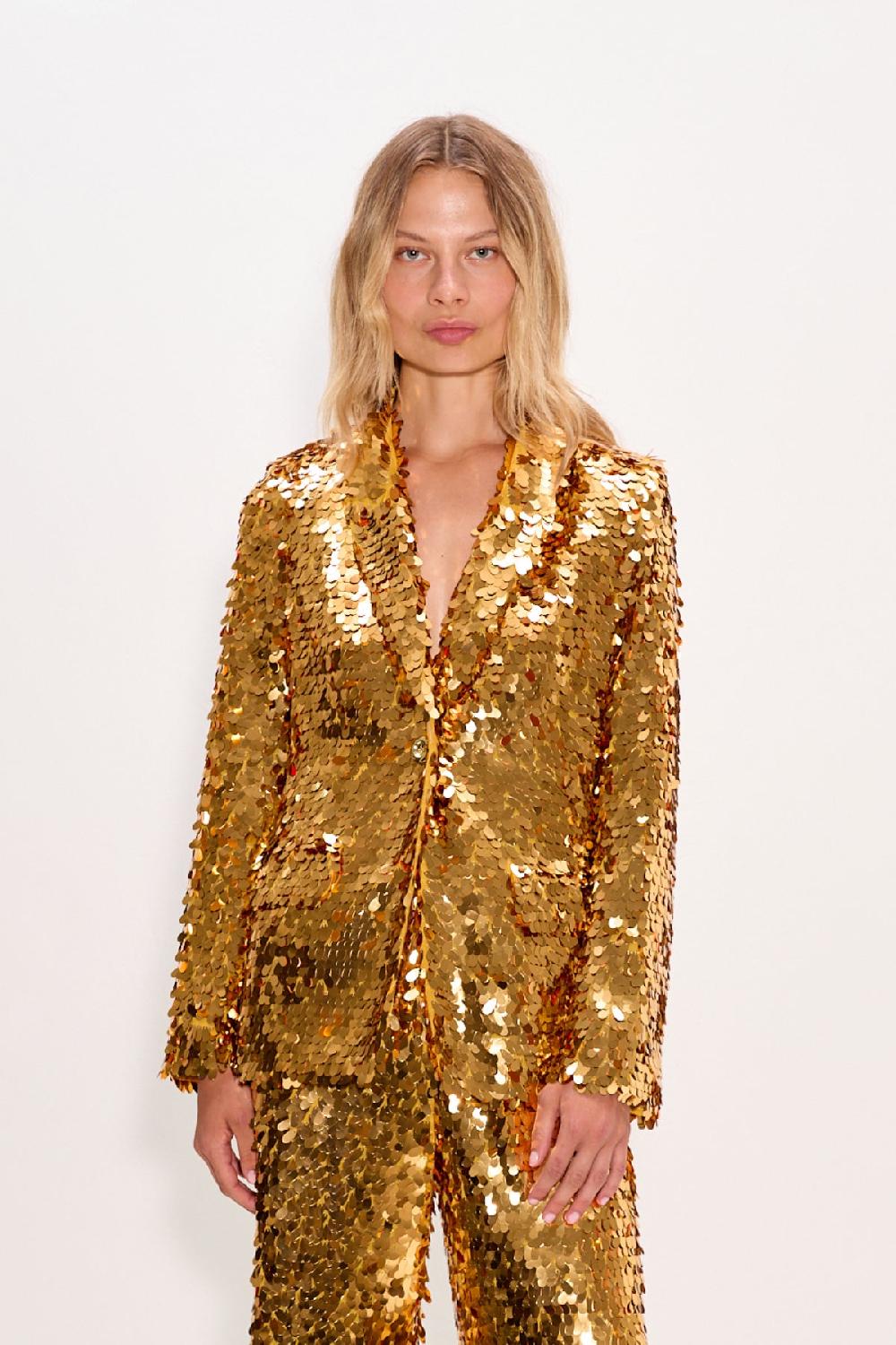 Simon Miller Leon Sequin Blazer STAR GOLD