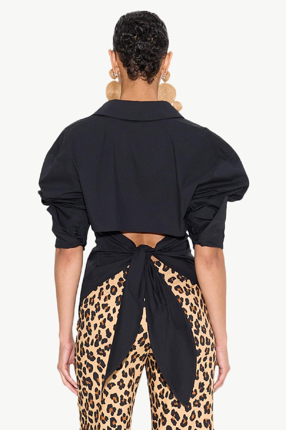 Simon Miller Loch Poplin Button Up BLACK