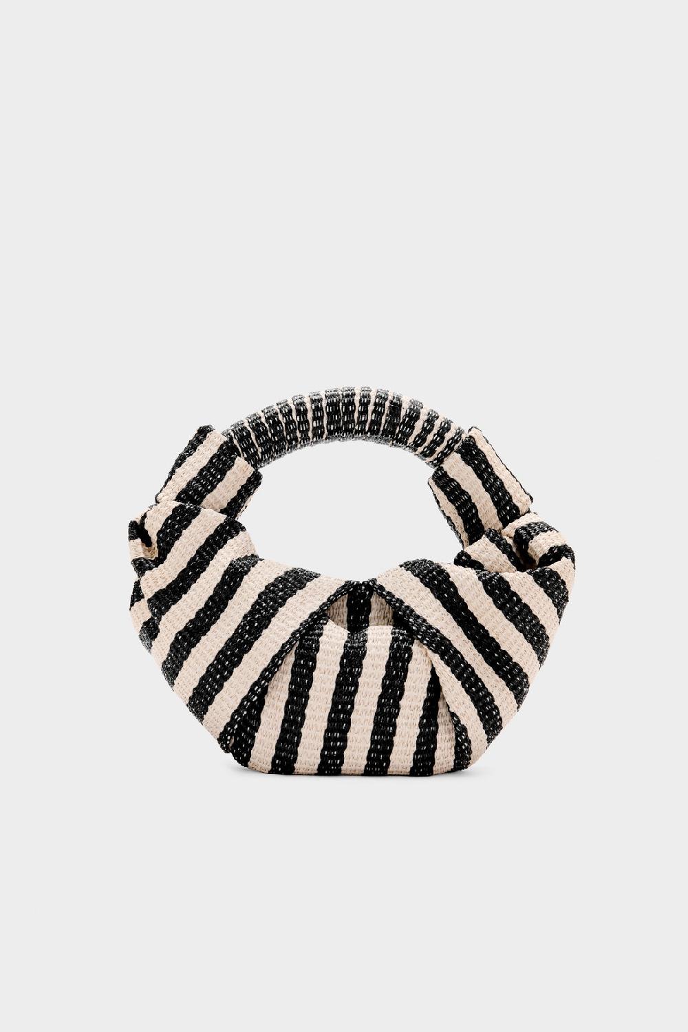 simon miller lopsy bag Black/White Stripe