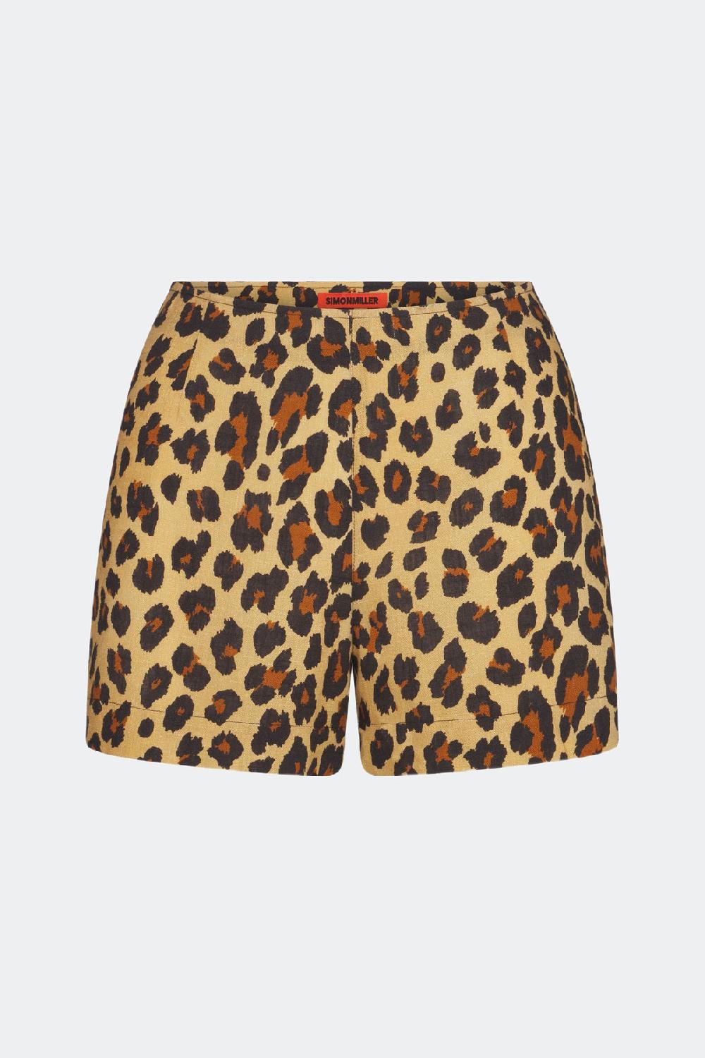 simon miller mina linen short CHEETAH