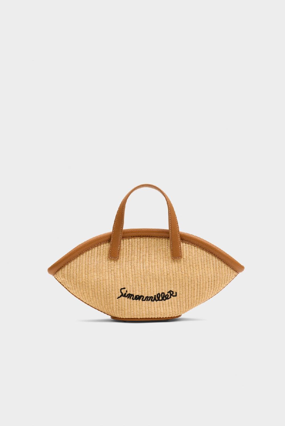 simon miller mini mercado tote NATURAL/BLACK