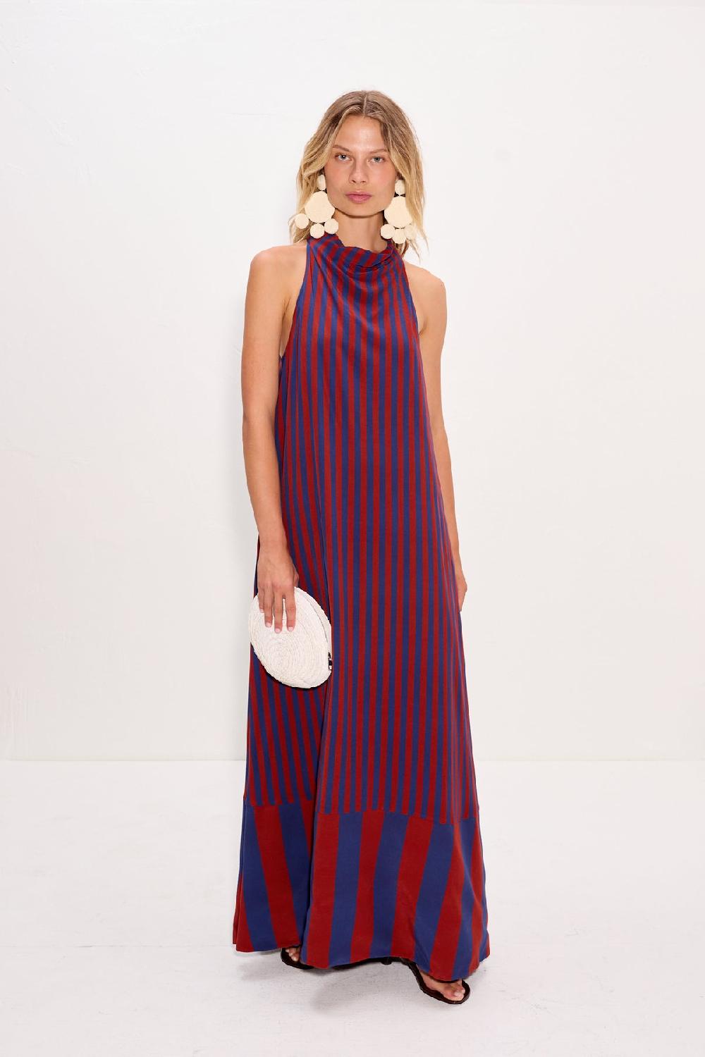 Simon Miller Mona Crepe Dress Navy/Henna