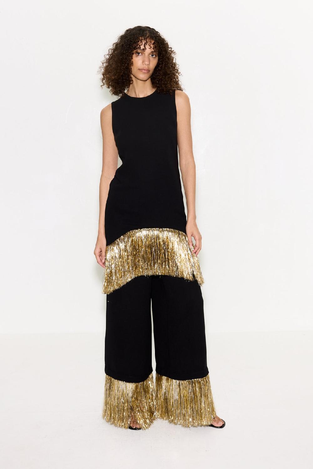 Simon Miller Nella Fringe Pant BLACK
