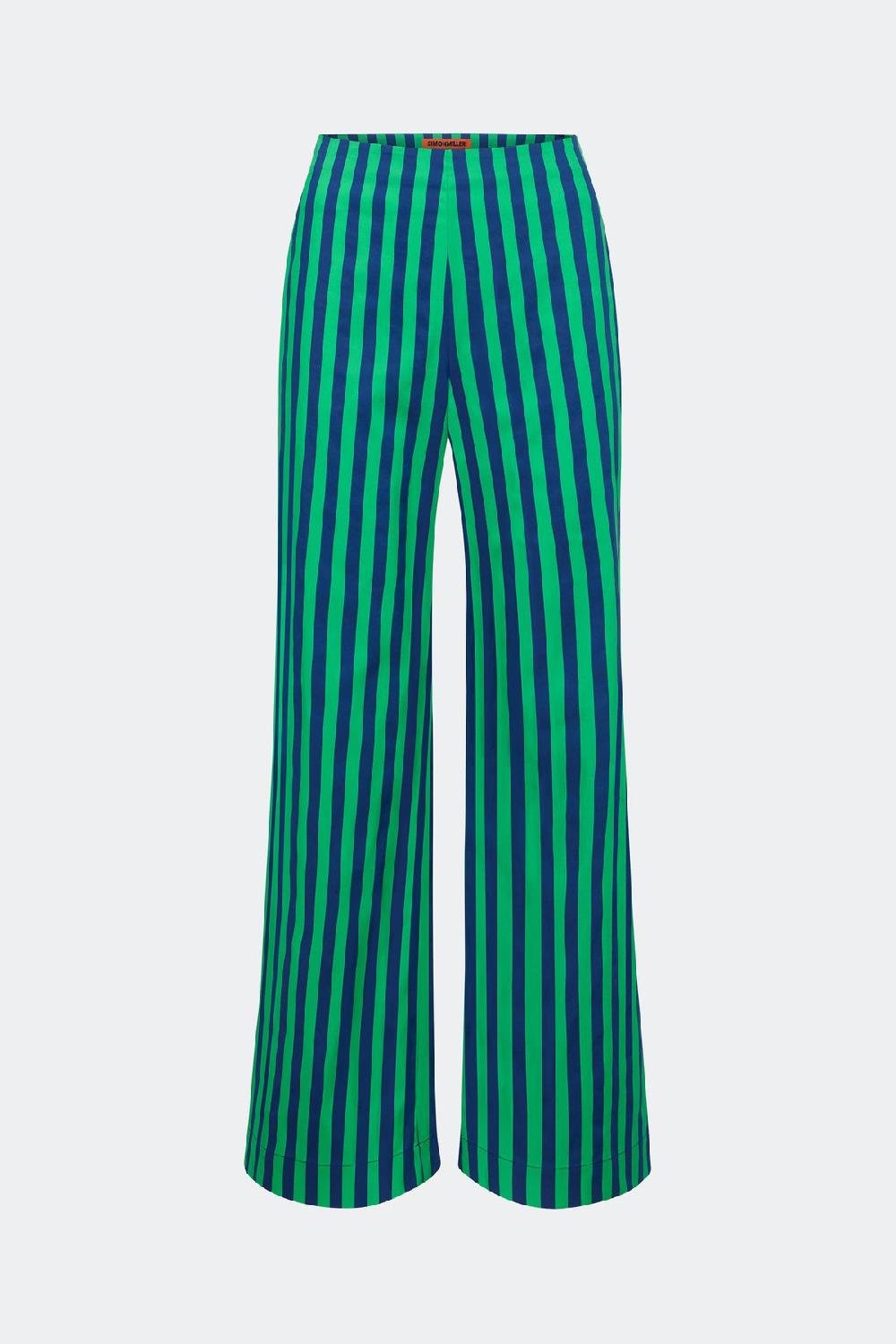 simon miller pia poplin pant Navy/Grass Green