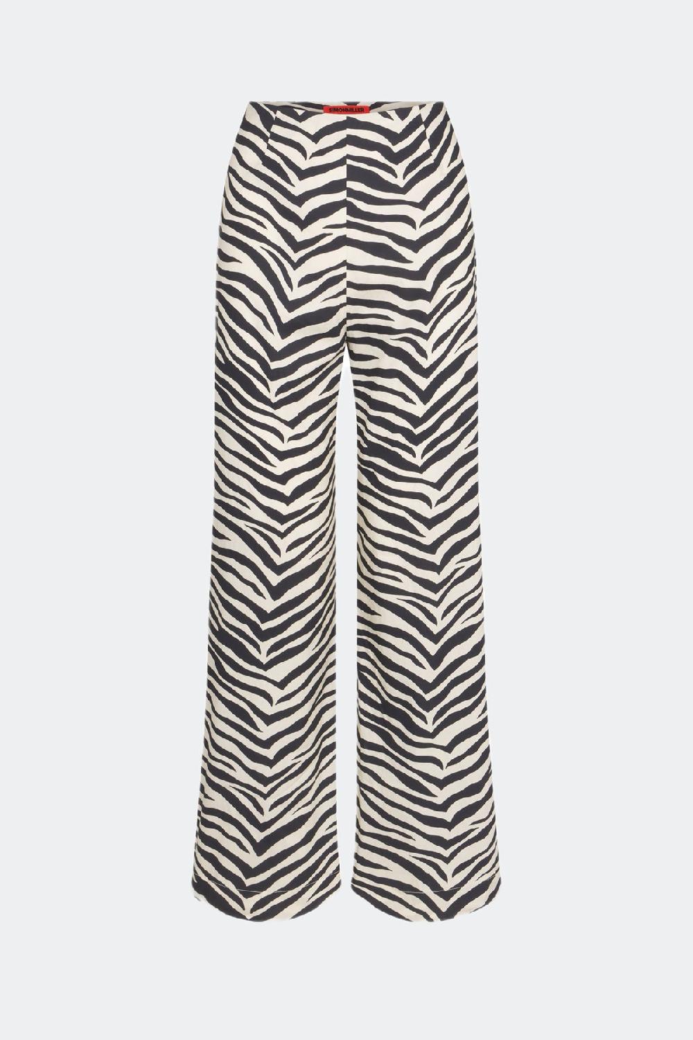 simon miller pia poplin pant ZEBRA PRINT