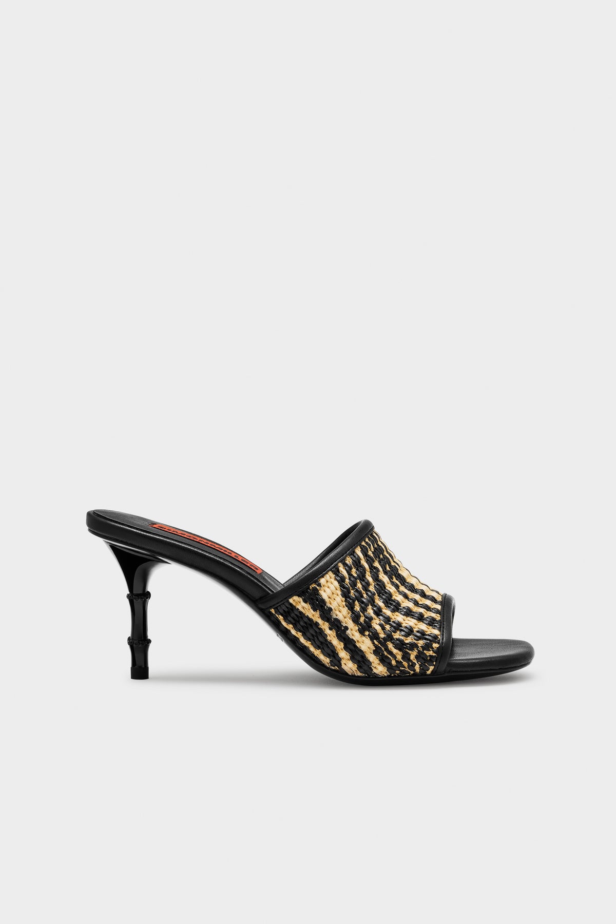 simon miller playa bamboo heel BLACK/NATURAL ZEBRA