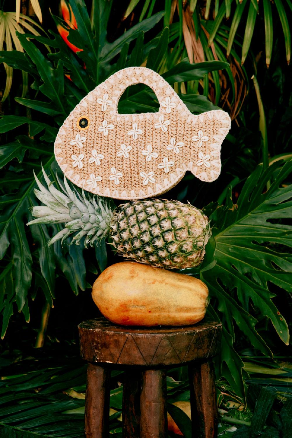 Simon Miller Puka Fish Bag NATURAL