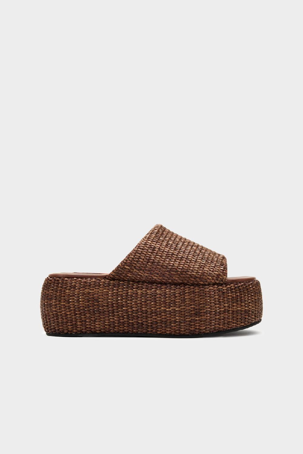 simon miller raffia cloudy platform CHOCOLATE