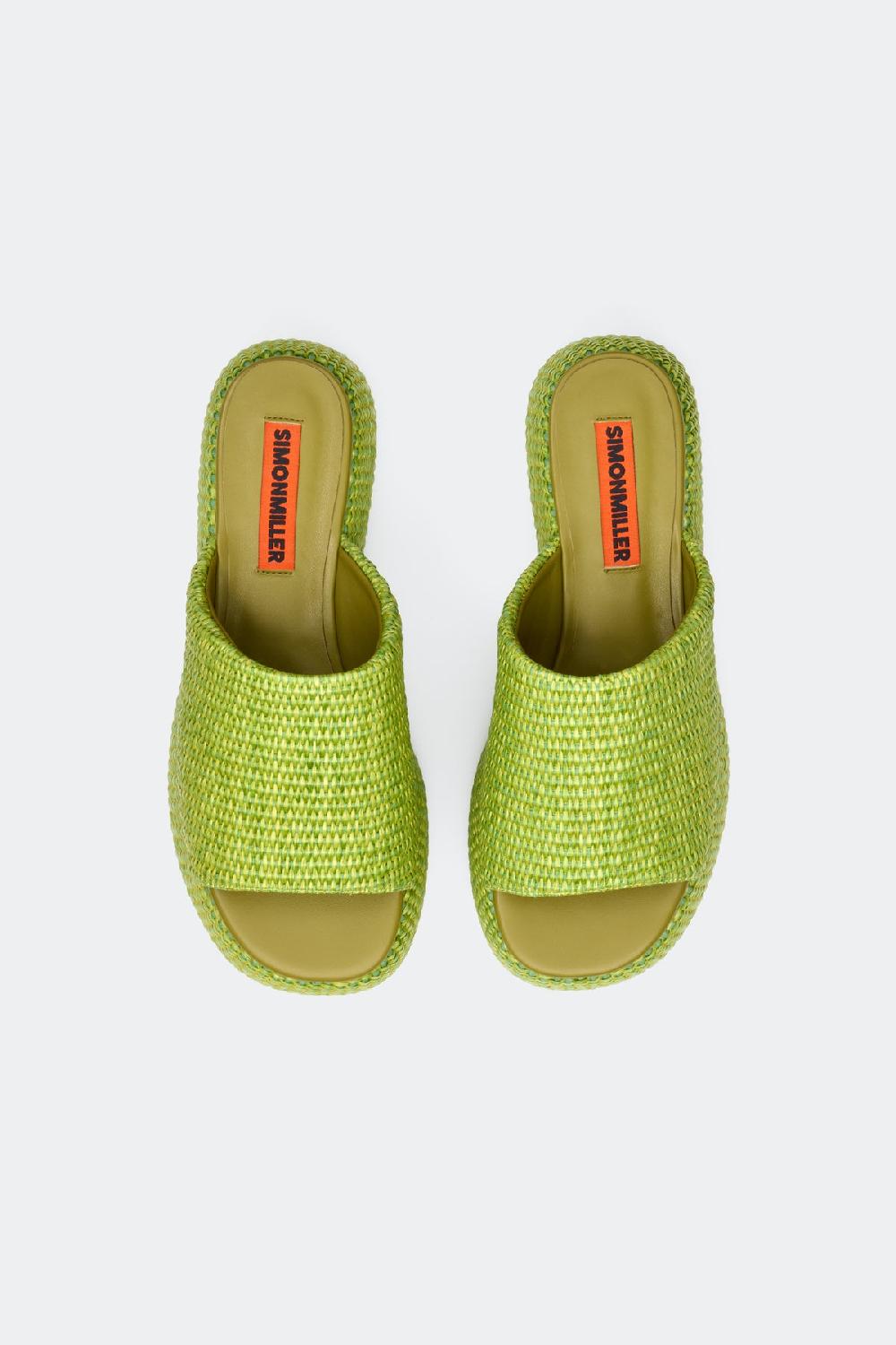 Simon Miller Raffia Cloudy Platform MOSS GREEN