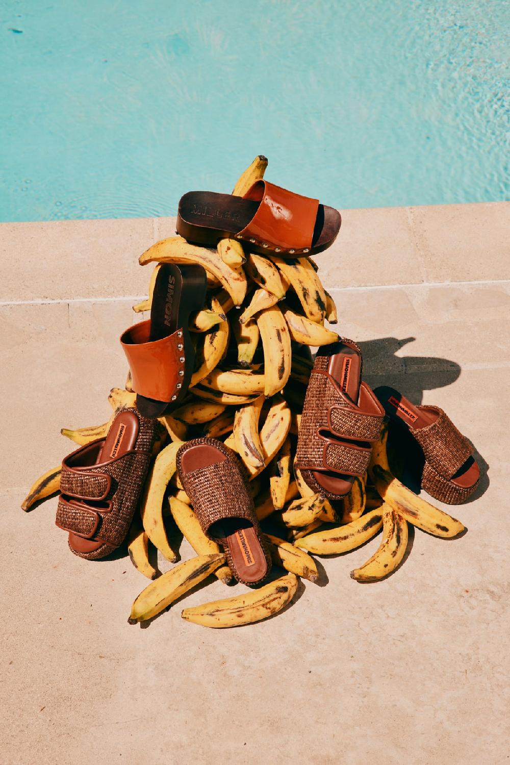 Simon Miller Raffia Cro Slide CHOCOLATE