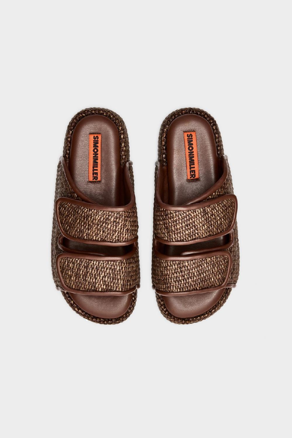Simon Miller Raffia Cro Slide CHOCOLATE