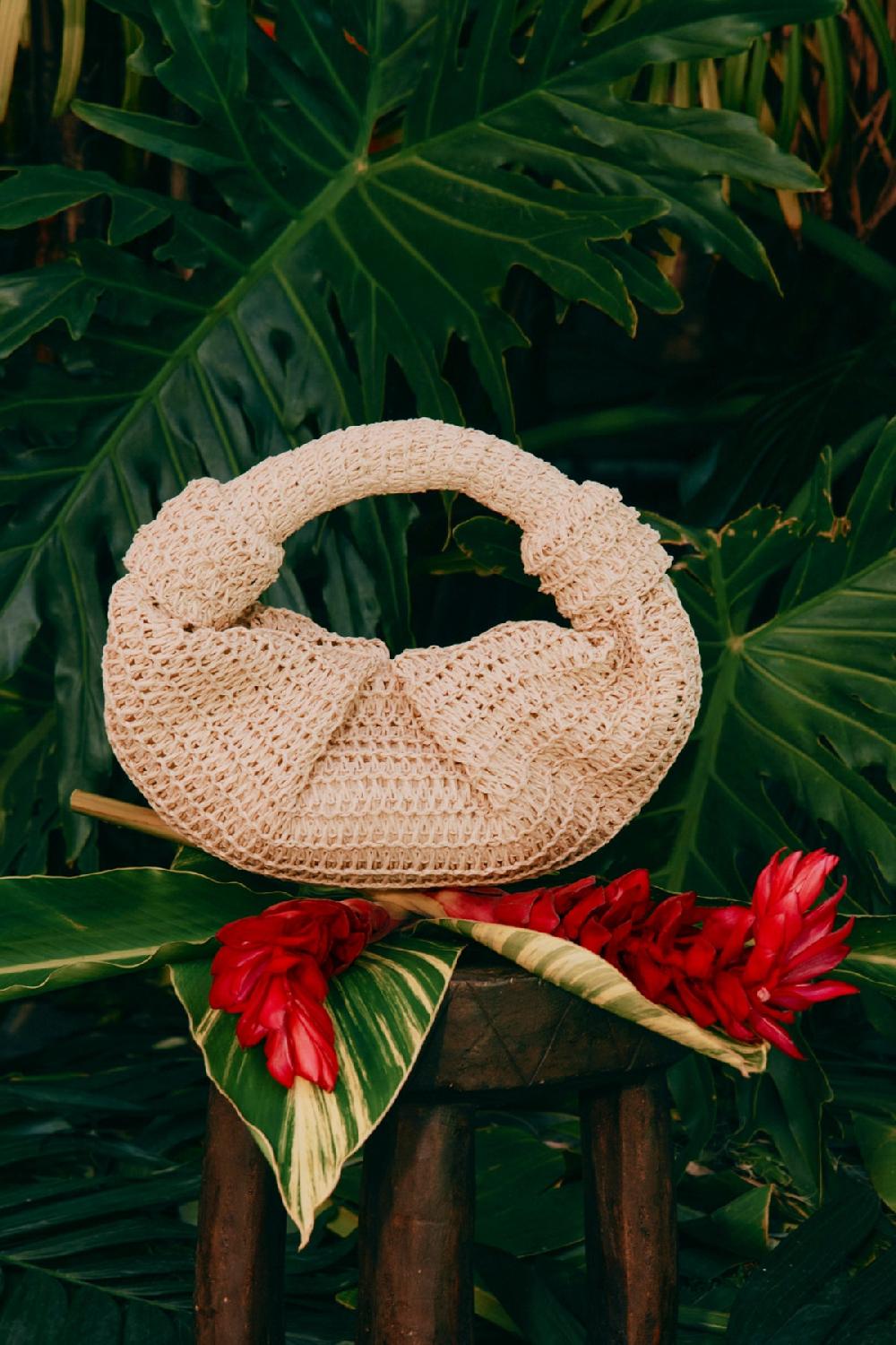 Simon Miller Raffia Lopsy Bag IVORY