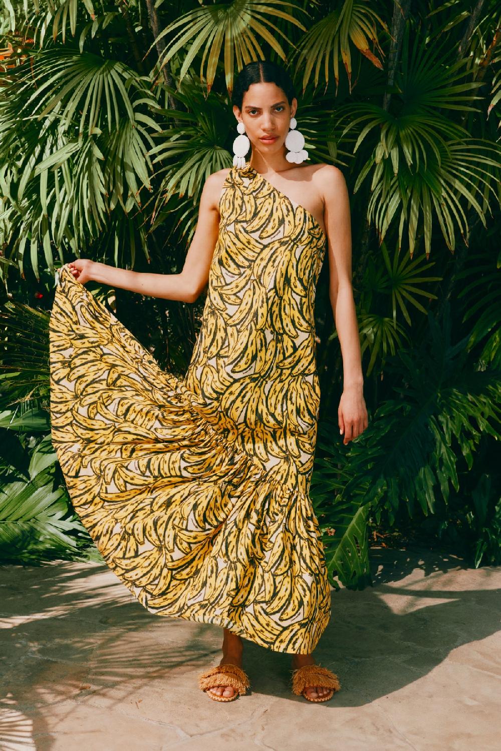 Simon Miller Rea Poplin Maxi Dress YELLOW BANANAS