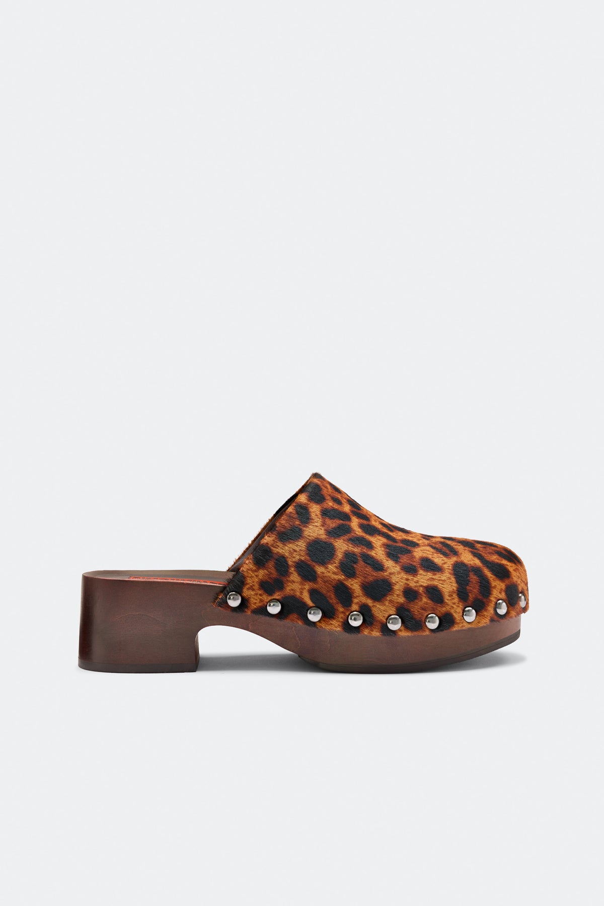 simon miller rio wood clog CHOCO BROWN/LEOPARD