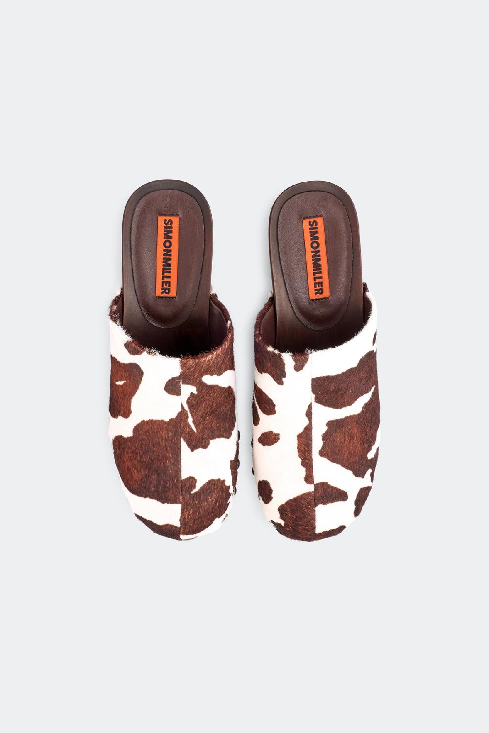 Simon Miller Rio Wood Clog Cow Print