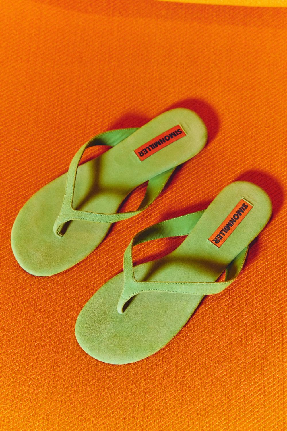simon miller riviera thong sandal Matcha