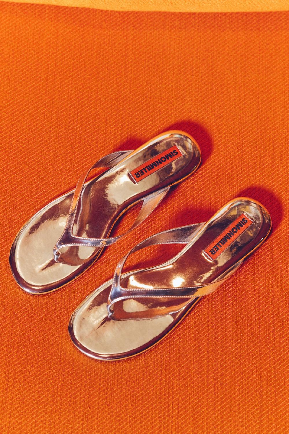 simon miller riviera thong sandal Silver