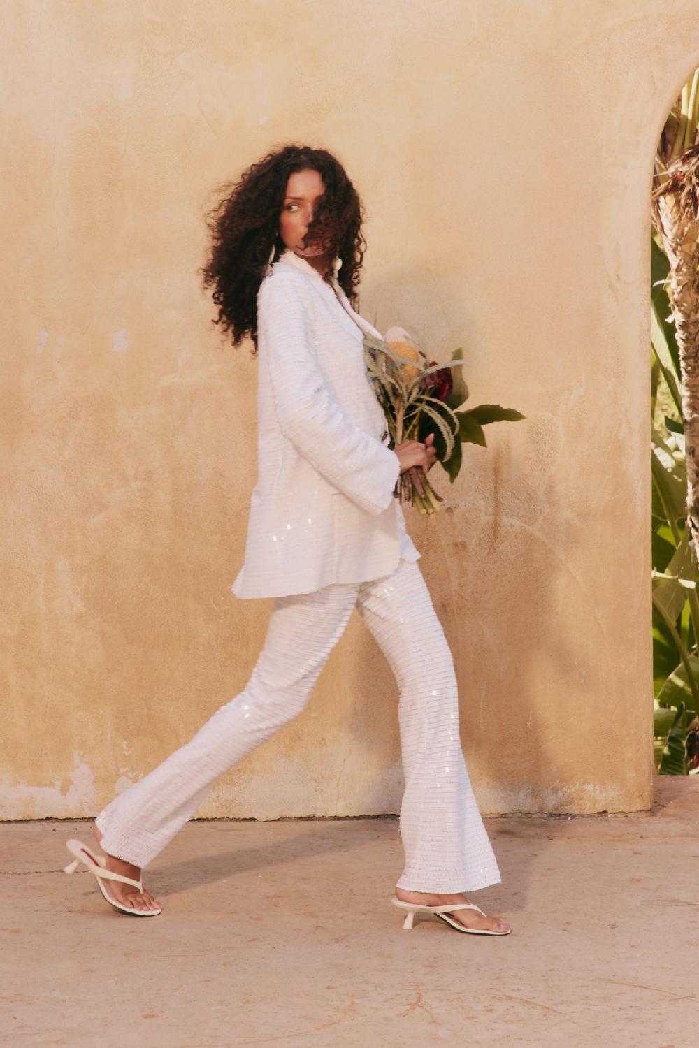 Simon Miller Robo Sequin Pant MACADAMIA