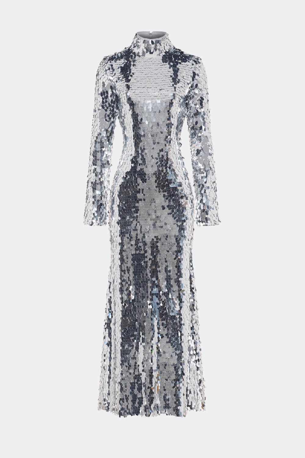 simon miller sculpty sequin dress SATELLITE SILVER