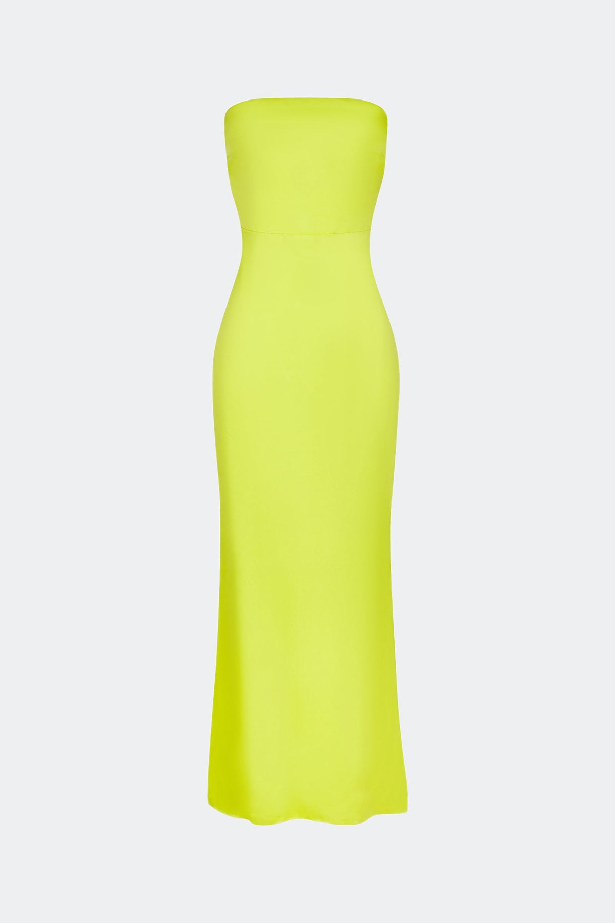 simon miller sculpty strapless satin dress LIME