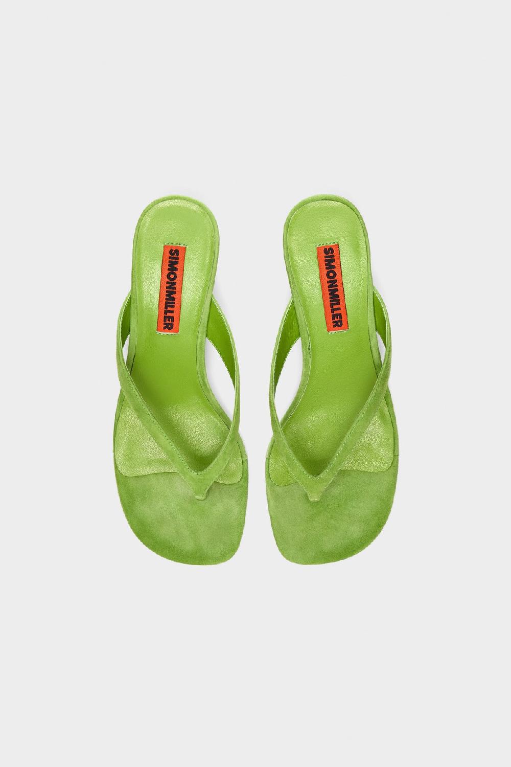 Simon Miller Suede Beep Thong Matcha