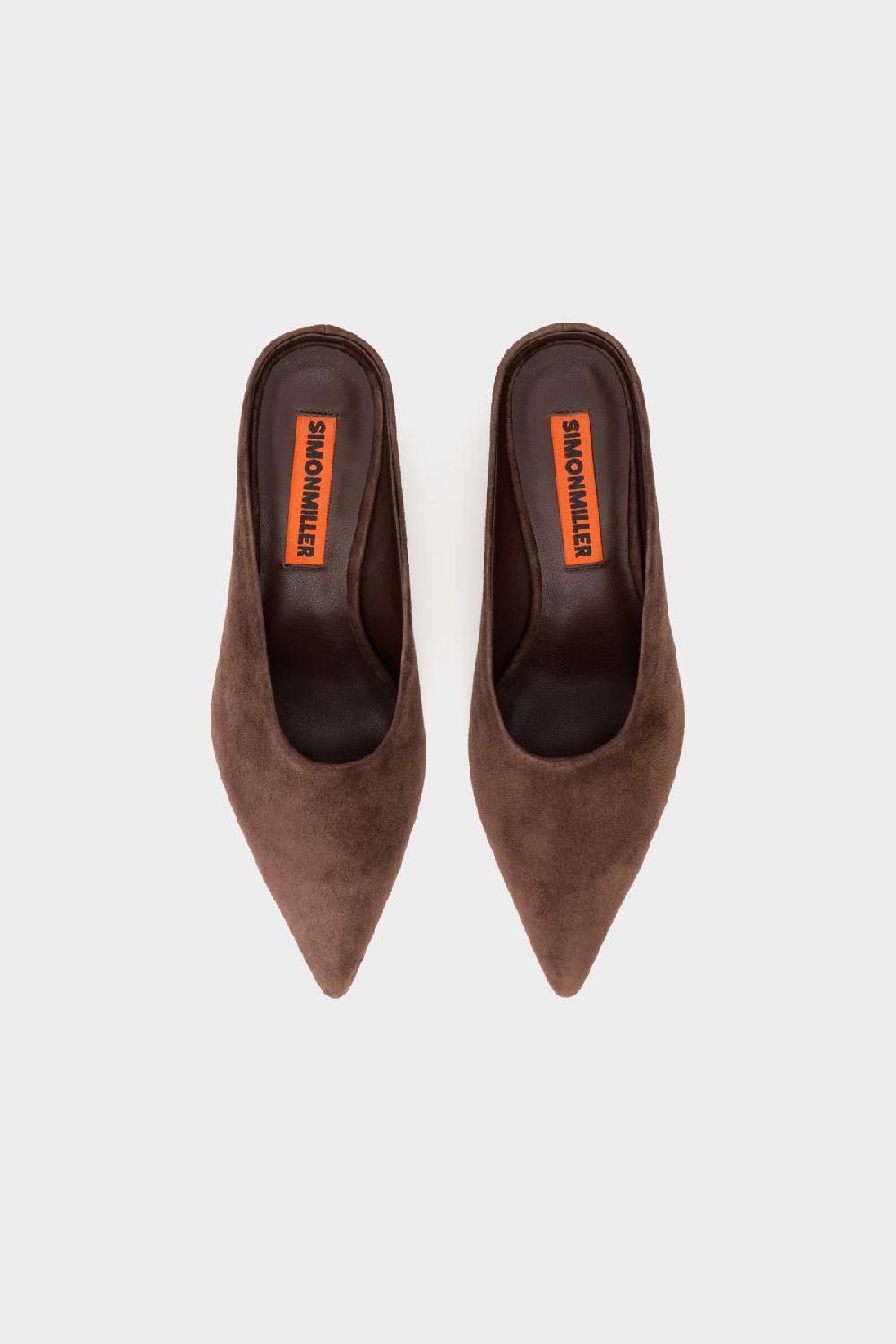 Simon Miller Suede Pointed Gala Mule CHOCOLATE