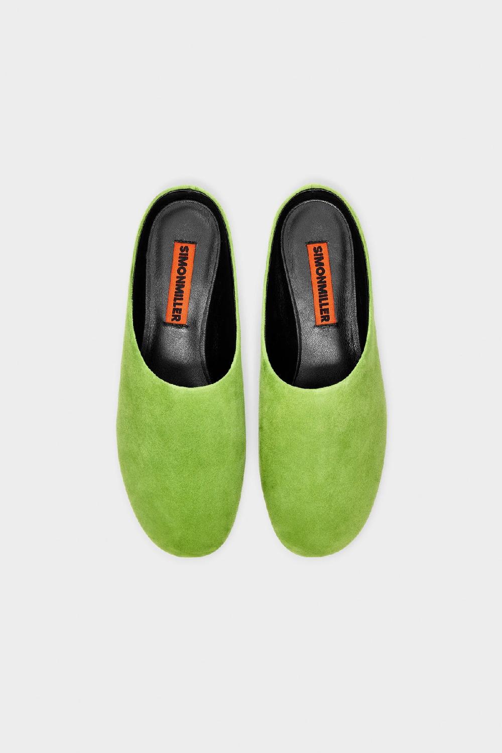 Simon Miller Suede Riad Slipper Matcha