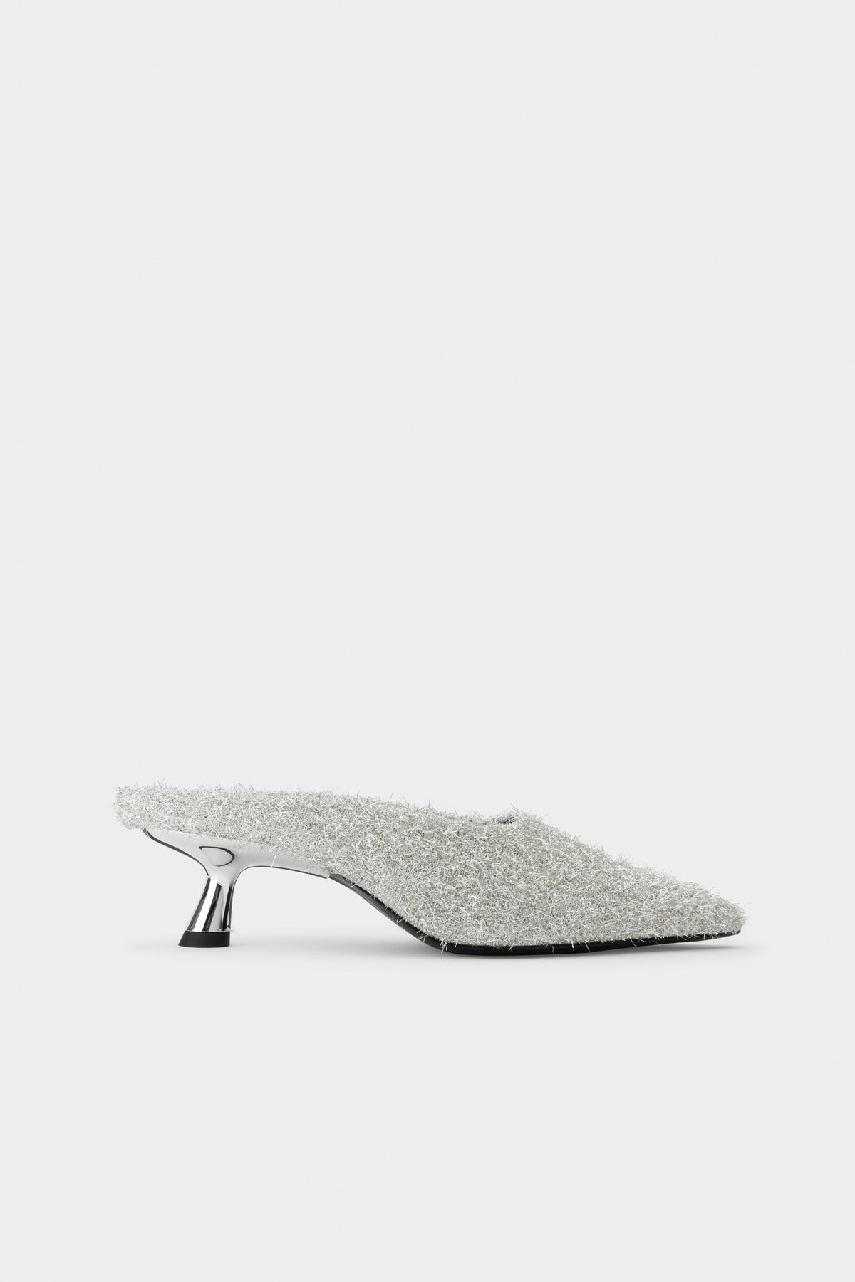 simon miller tinsel pointed gala mule SILVER