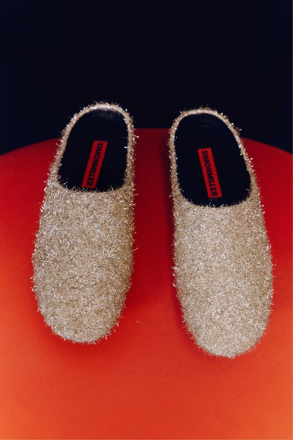 Simon Miller Tinsel Riad Slipper SILVER
